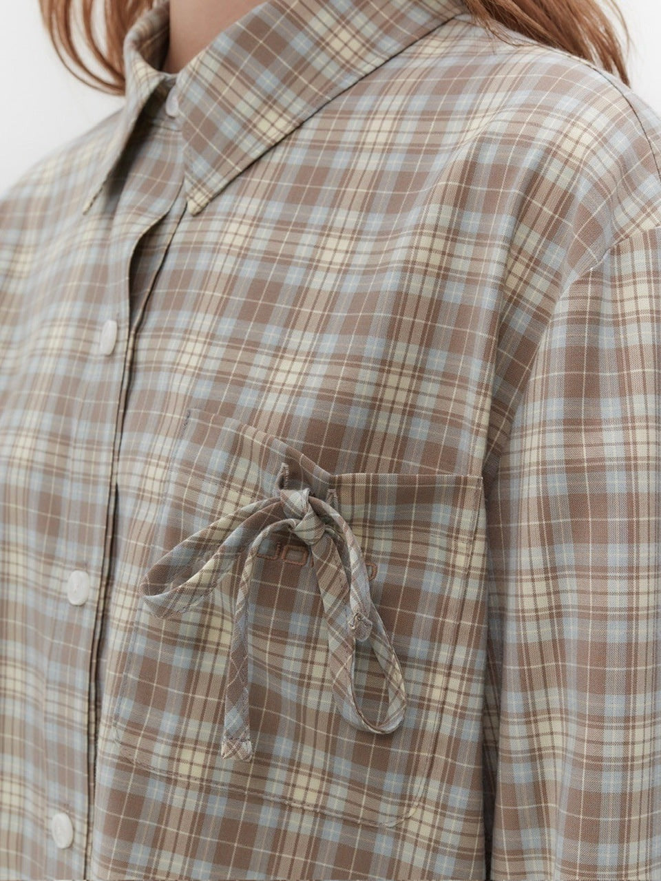 【TUOMIO】STRAPPY CHECK SHIRT