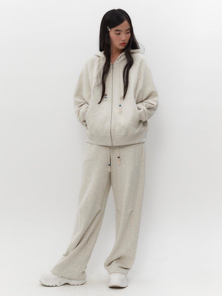 【TUOMIO】STRING CHARM HOOD ZIP-UP
