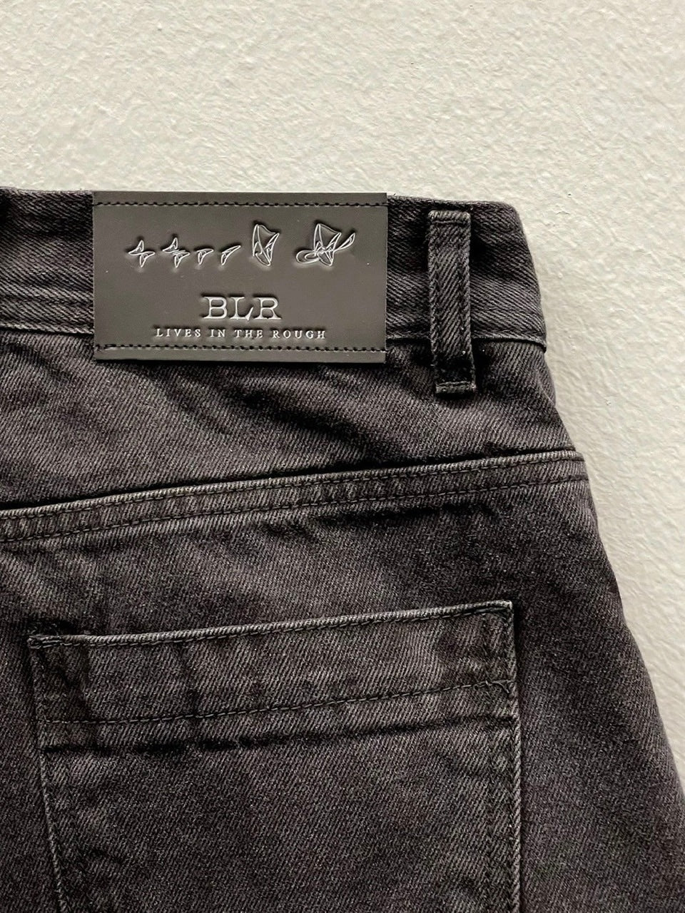 【BLR BLUER】Destroyed Double Denim Pants