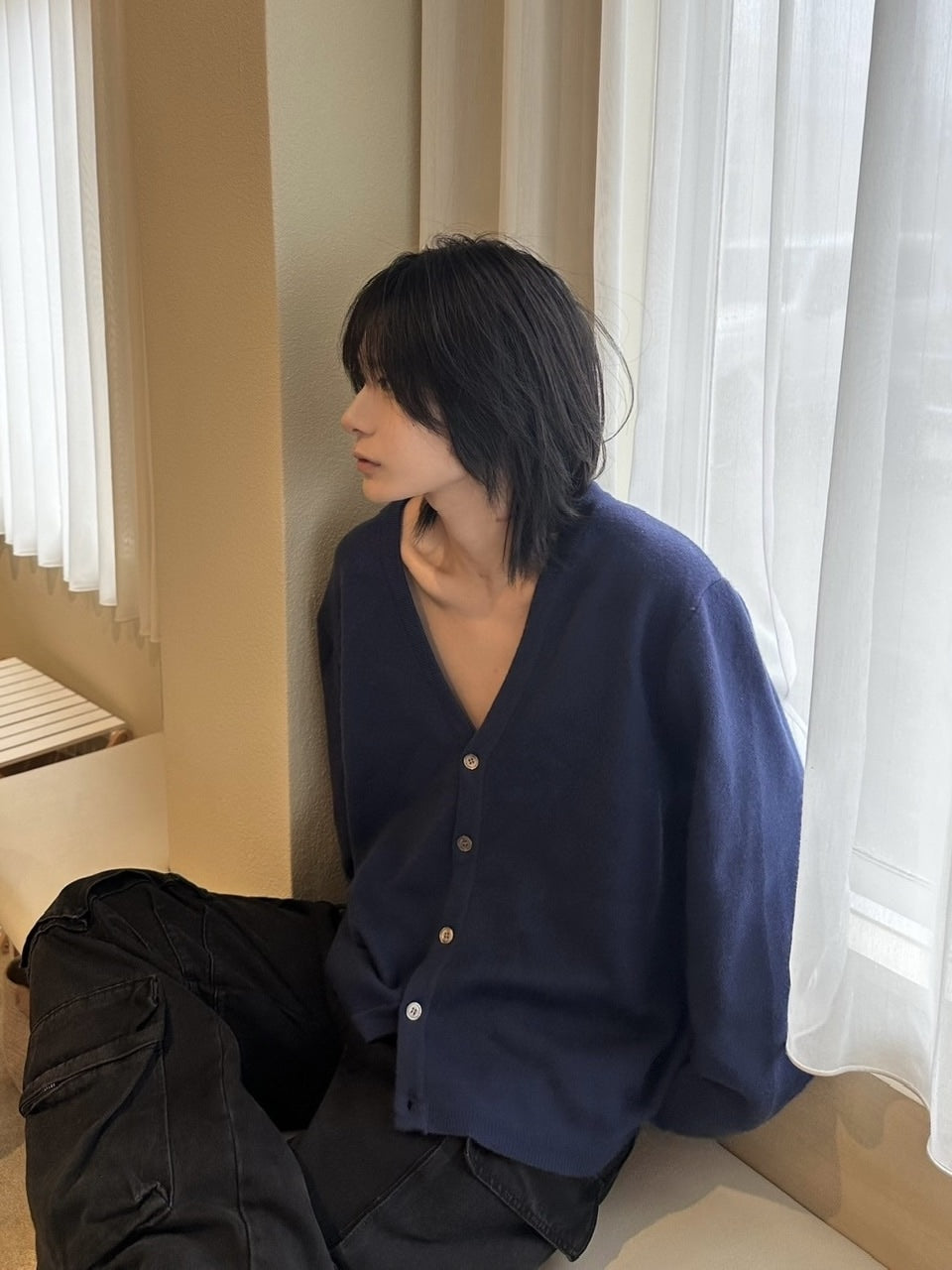 【LUV CODE】simple knit cardigan (4color)