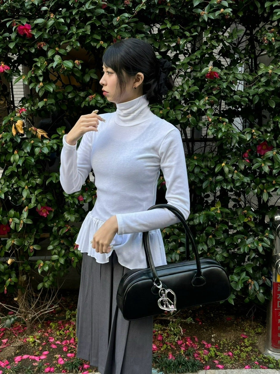 【Chikashitsu +】original big heart charm key strap