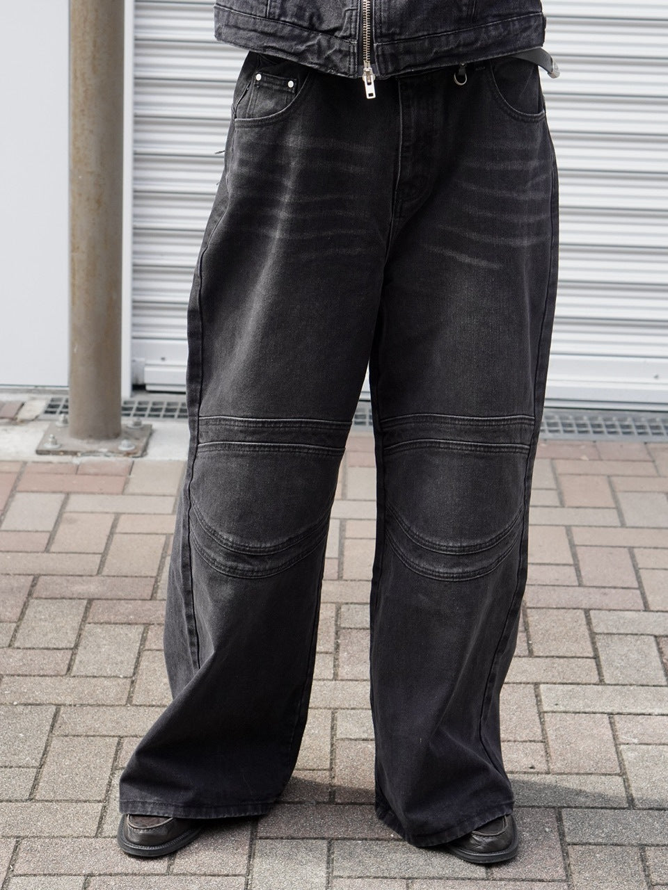 東京店WEB限定受注制【Chikashitsu +】biker denim pants