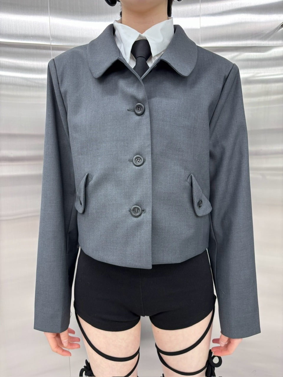 受注制【nmtc +】round collar jacket (2color)