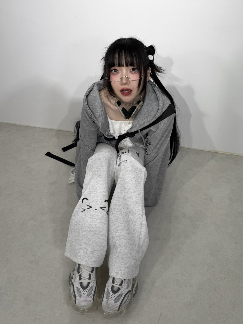 国際配送【Nerd out XU】neko!! sweat pants (2color)