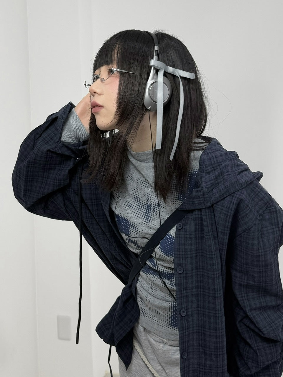 国際配送【Nerd out XU】under rim eye wear (2color) / 【ナードアウトエックスユー】アンダーフレームリムレスメガネ