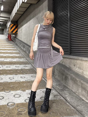 受注制【Never mind the XU】leather waist chain (2color)