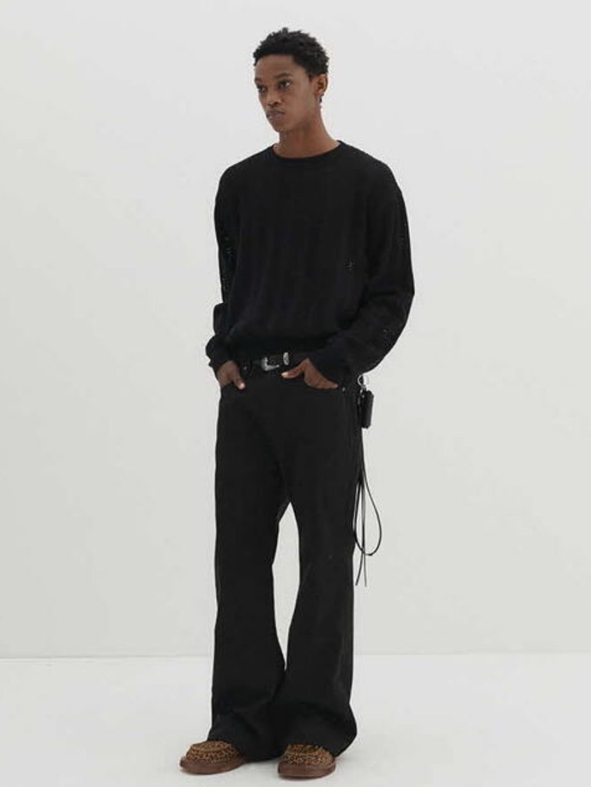 【DNSR】Meshed Crop Knit