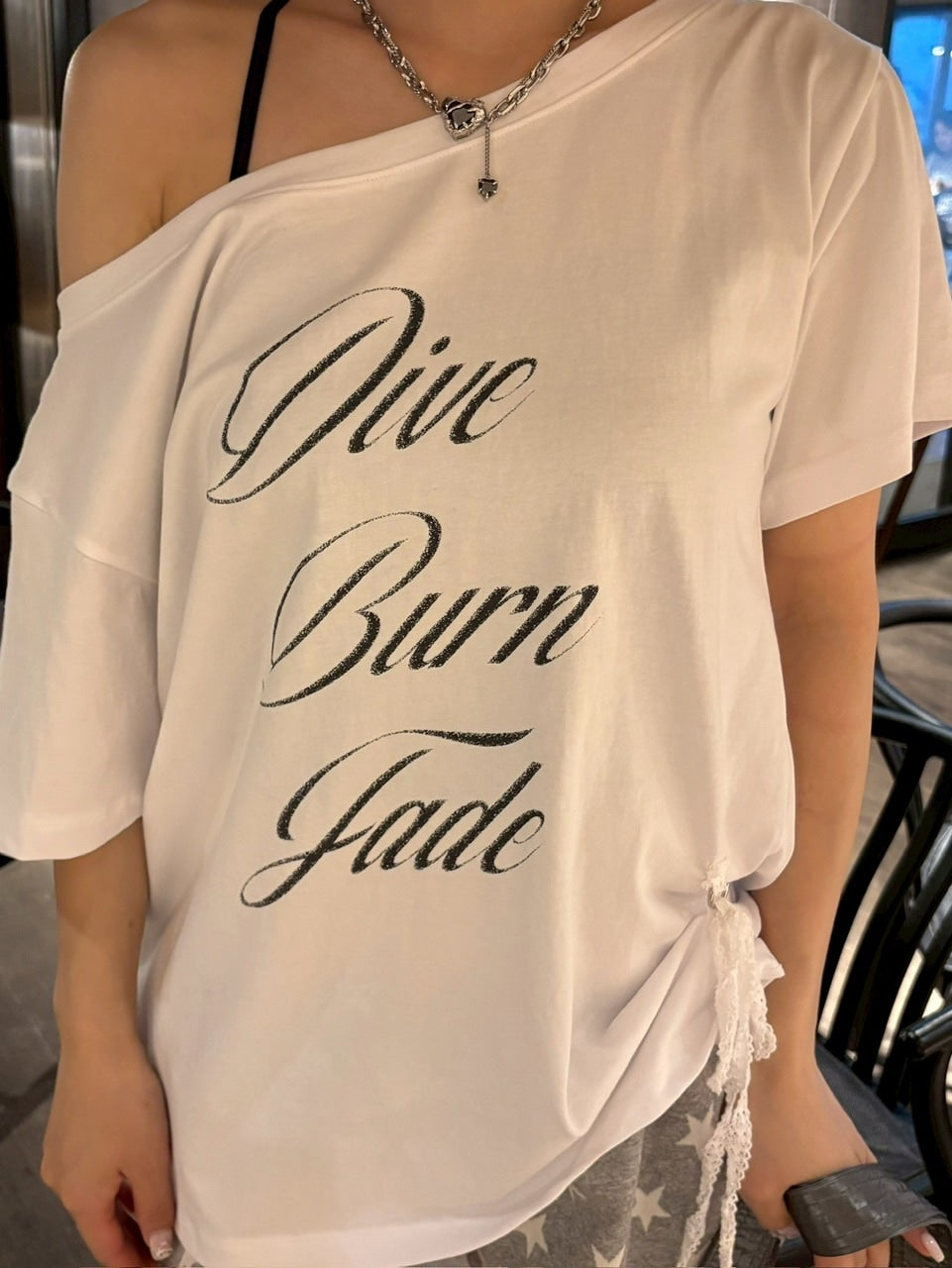 受注制【Never mind the XU】heart drop chain bracelet / 【ネバーマインドザエックスユー】ハートドロップチェーンブレスレットシルバーブレスレット