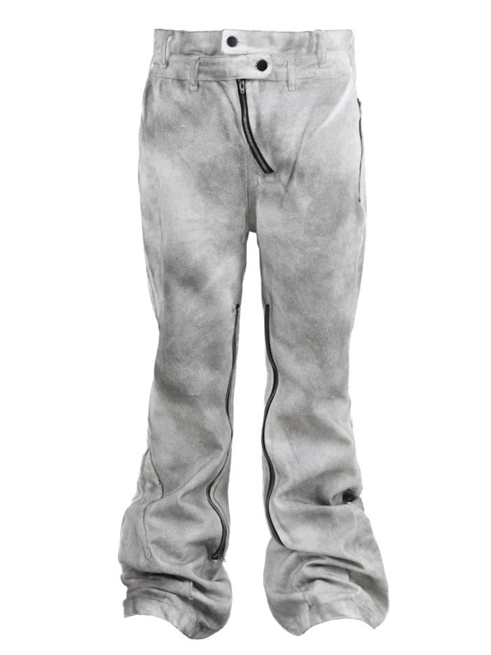 【BEBOF】SPRAY WASHING FLARE DENIM PANTS