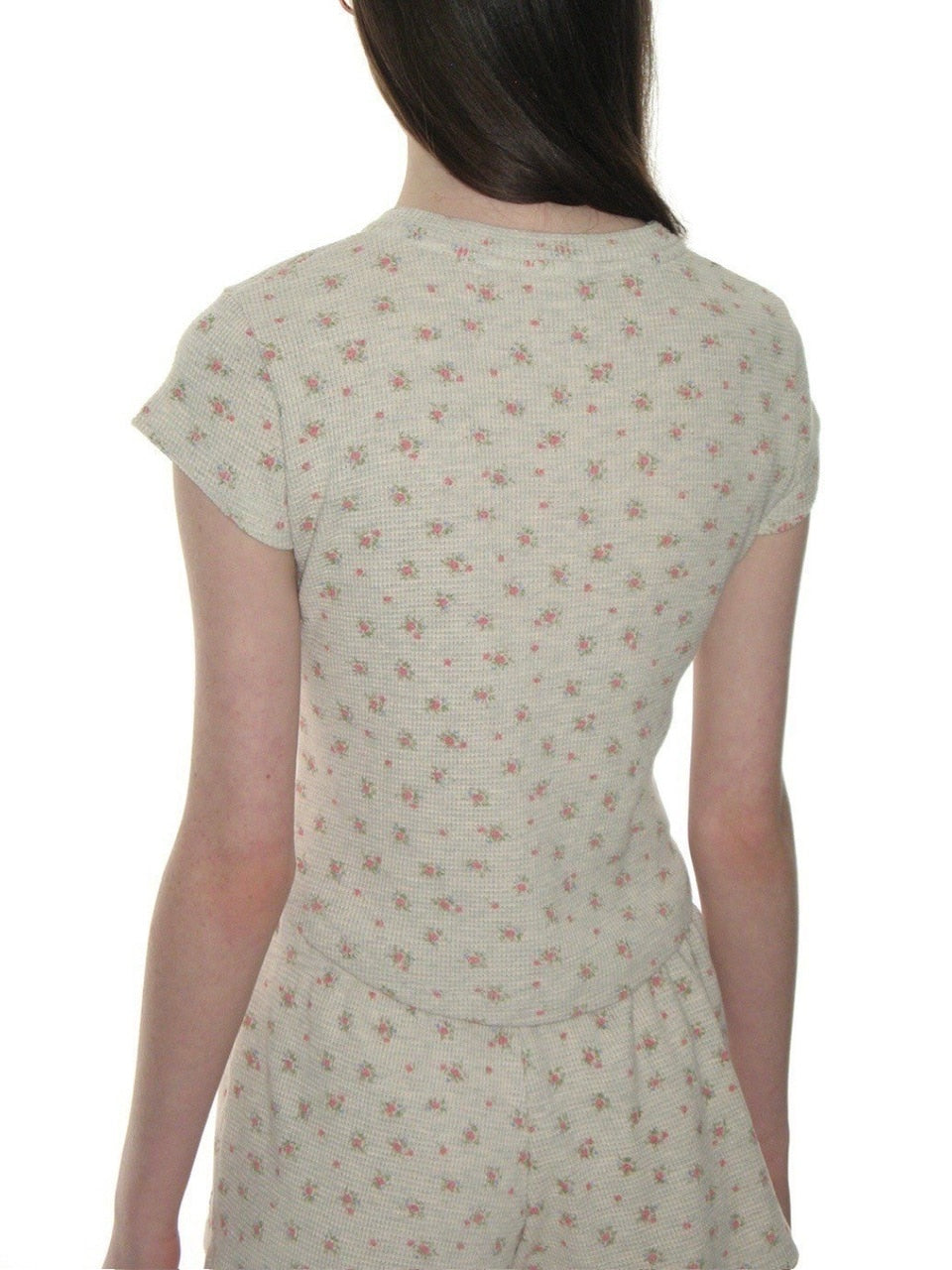 【CRANK】FLOWER HENLEY NECK TOP