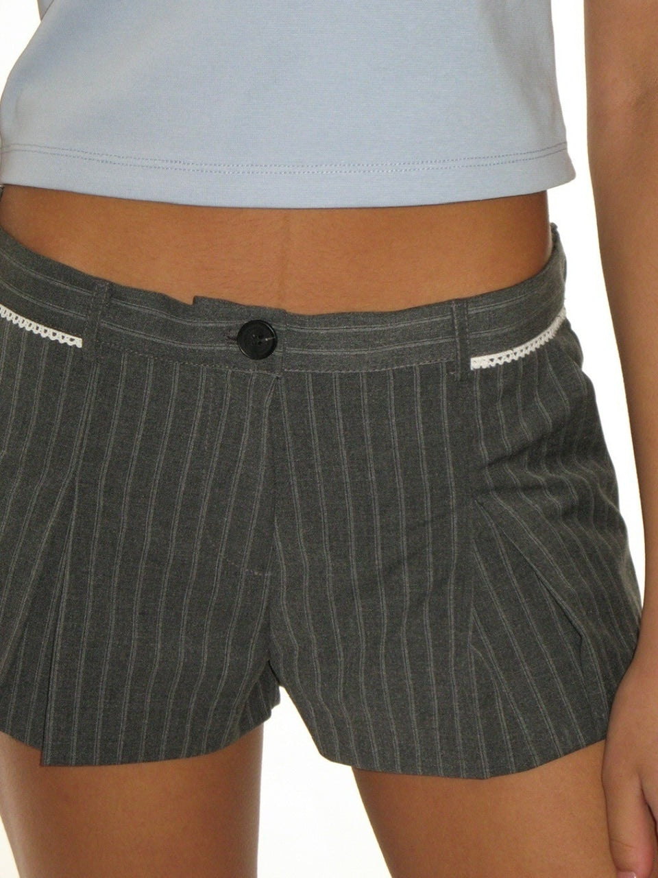 【CRANK】LACE PLEATS MICRO PANTS