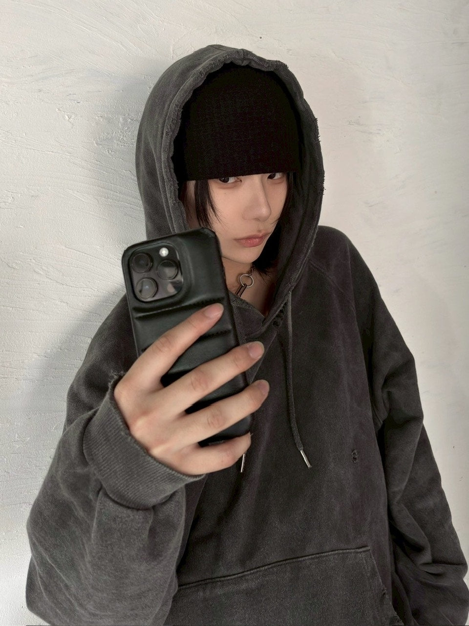 受注制【LUV CODE】waffle beanie (2color)