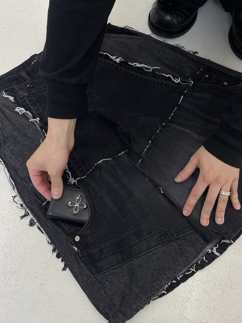 【SURGERY】remake denim bermuda pants / 【サージェリー】リメイバミューダデニムハーフパンツ