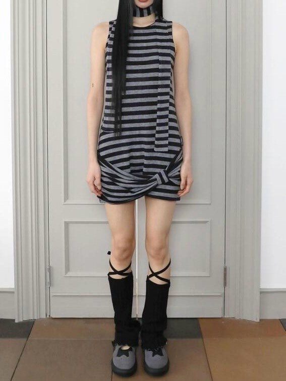 【Uglyshadow】SLEEVELESS RIBBON DRESS