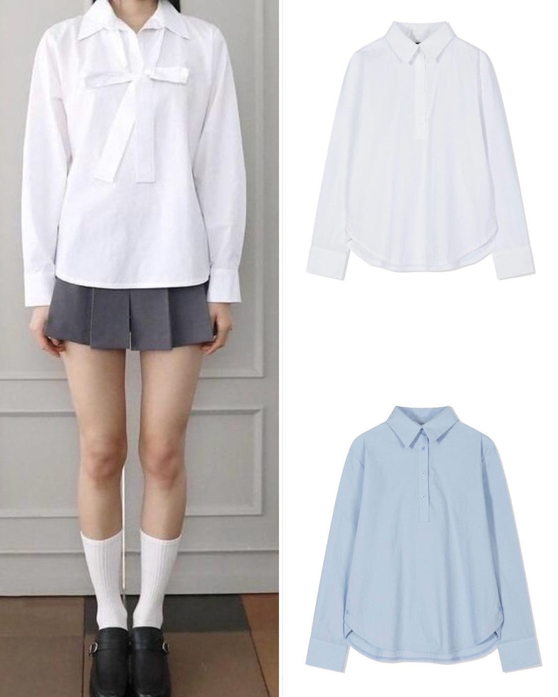 【Uglyshadow】TIE HALF SHIRT