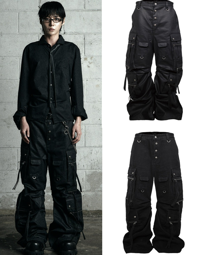 【Rosen Kreuz】CURVE FIT LONG CARGO PANTS