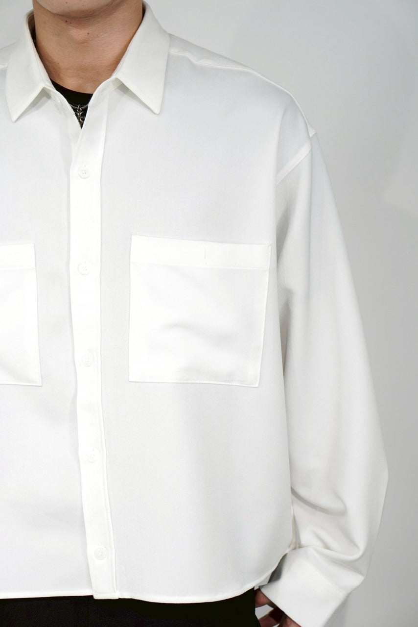 受注制【Chikashitsu +】cropped long sleeve shirt (3color)