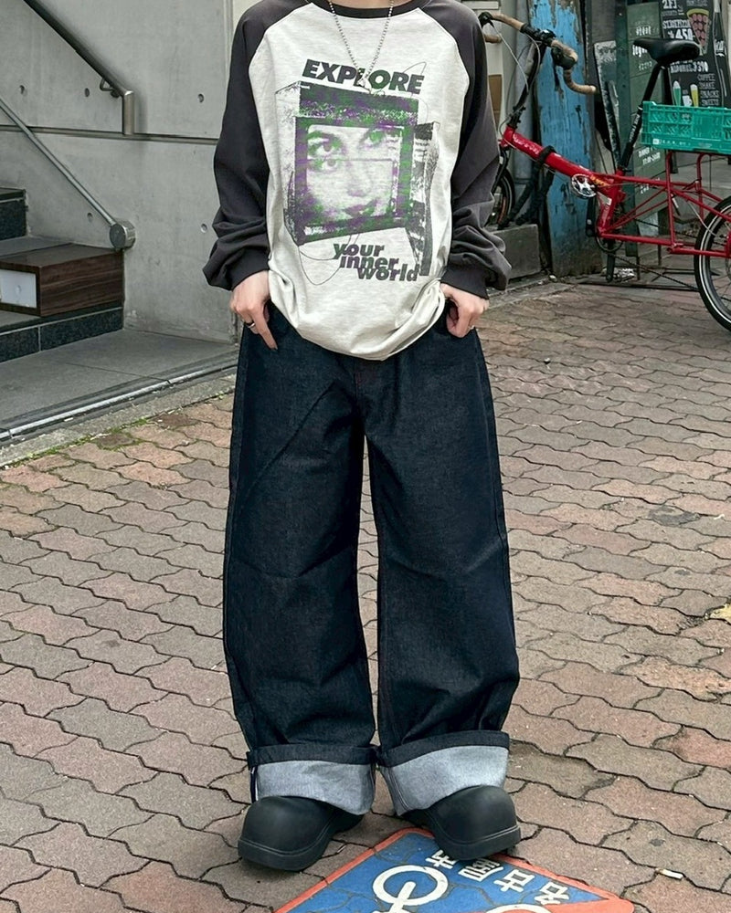 受注制【youll】explore raglan long sleeve tee