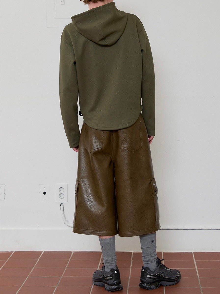 【ESC STUDIO】eyelet waffle hoodie