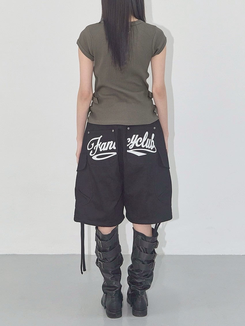 【FANCY CLUB】SIDE BUCKLE RIBBED TEE / 【ファンシークラブ】サイドバックルリブ半袖Tシャツ