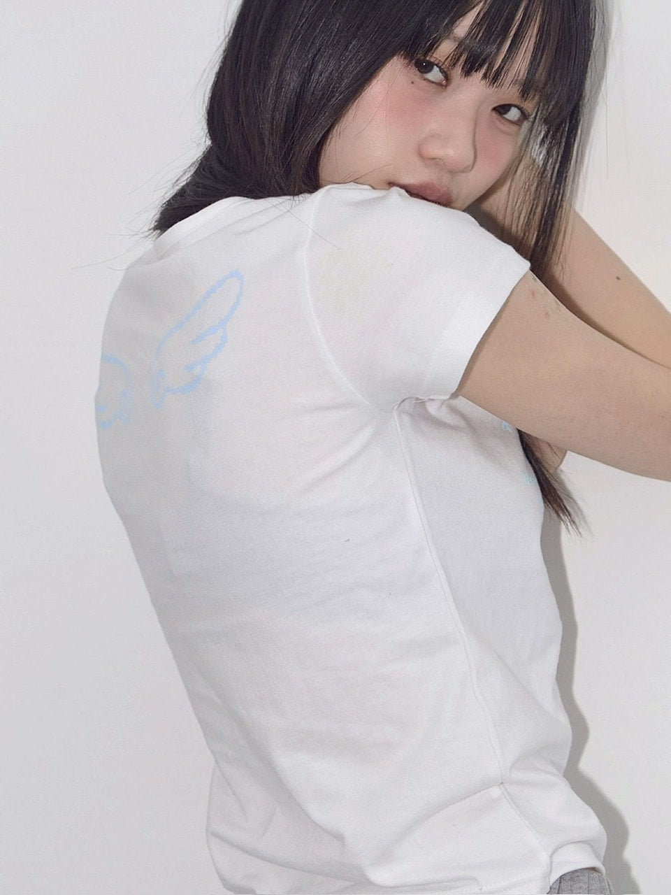 【FANCY CLUB】ANGEL MARK CROP TEE / 【ファンシークラブ】クロップロゴ半袖Tシャツ