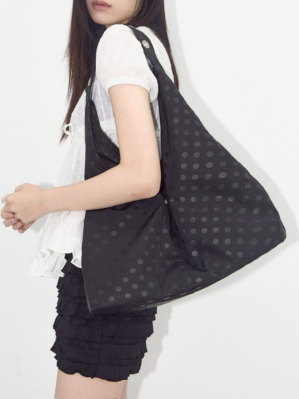 【FANCY CLUB】DOT EYELET SHOULDER BAG