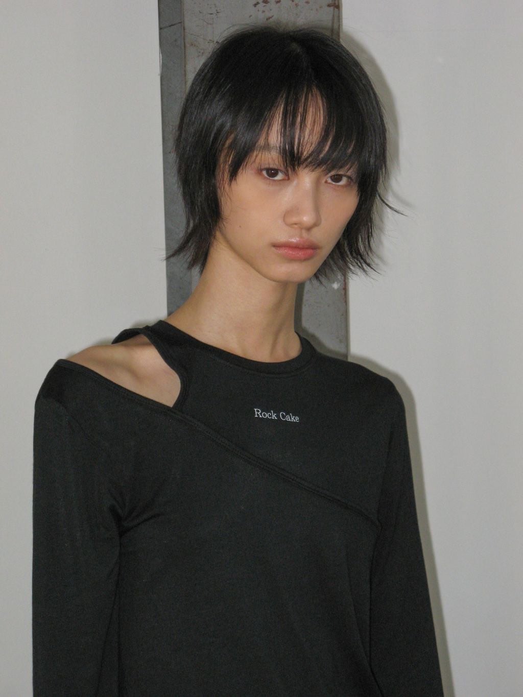 【ROCK CAKE】One Shoulder Layered Top