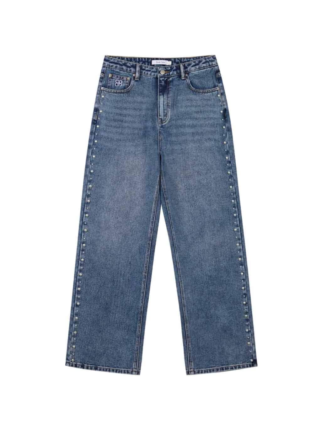 【ROCK CAKE】Studded Line Point Jeans