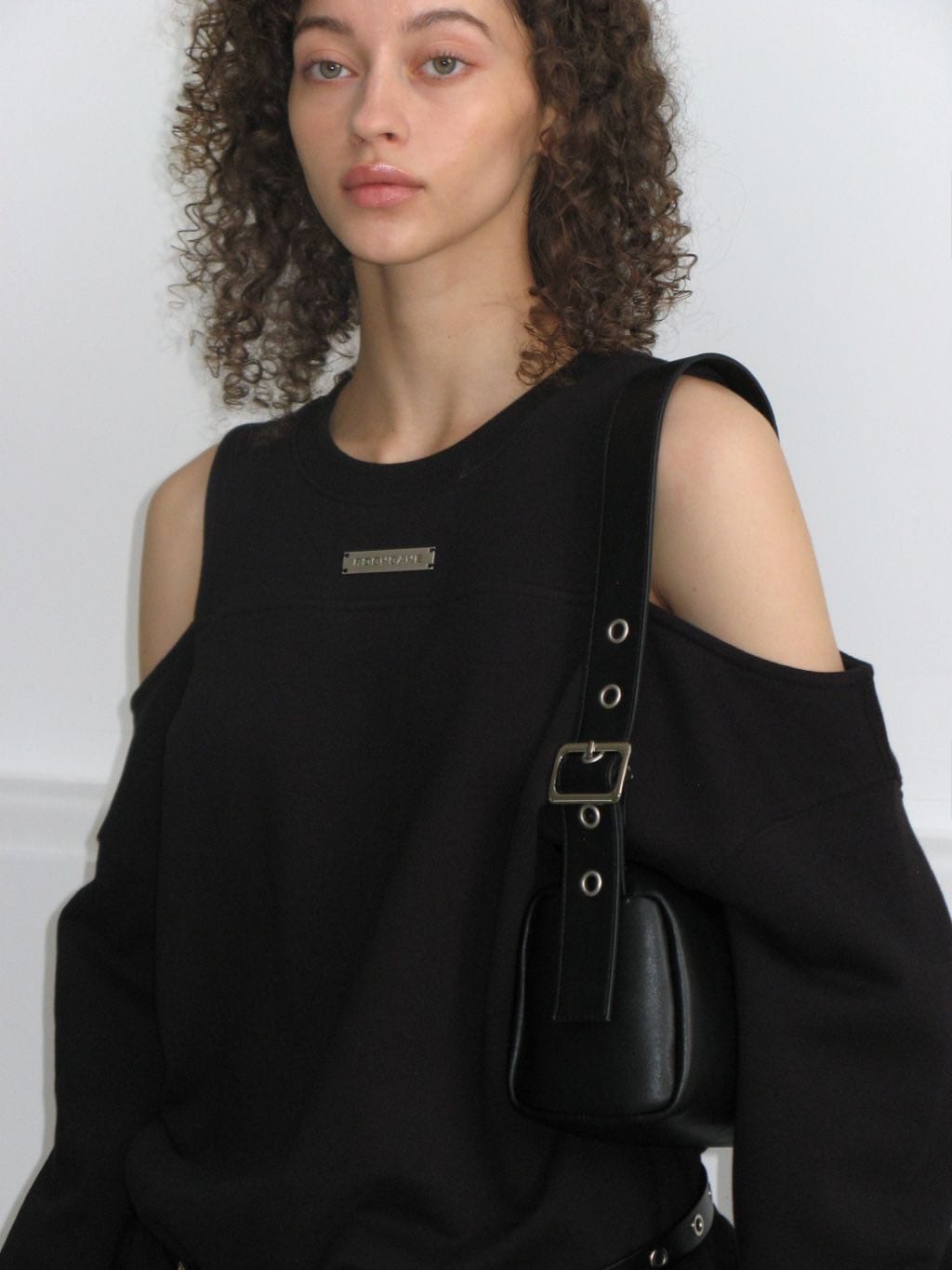 【ROCK CAKE】Square Leather Belt Shoulder Bag