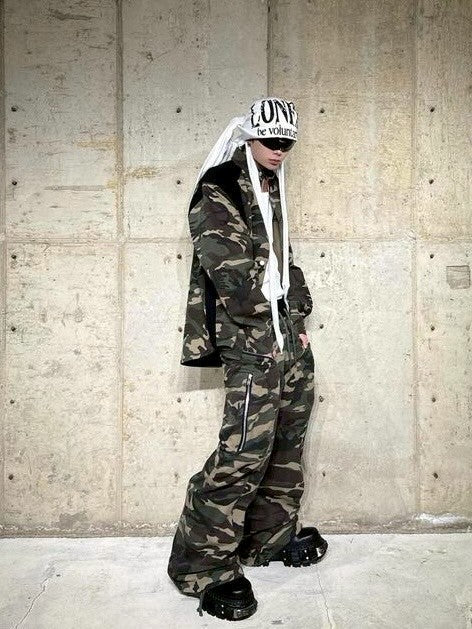 【roaringrad】ZIPPER SAGGING PANTS CAMOUFLAGE