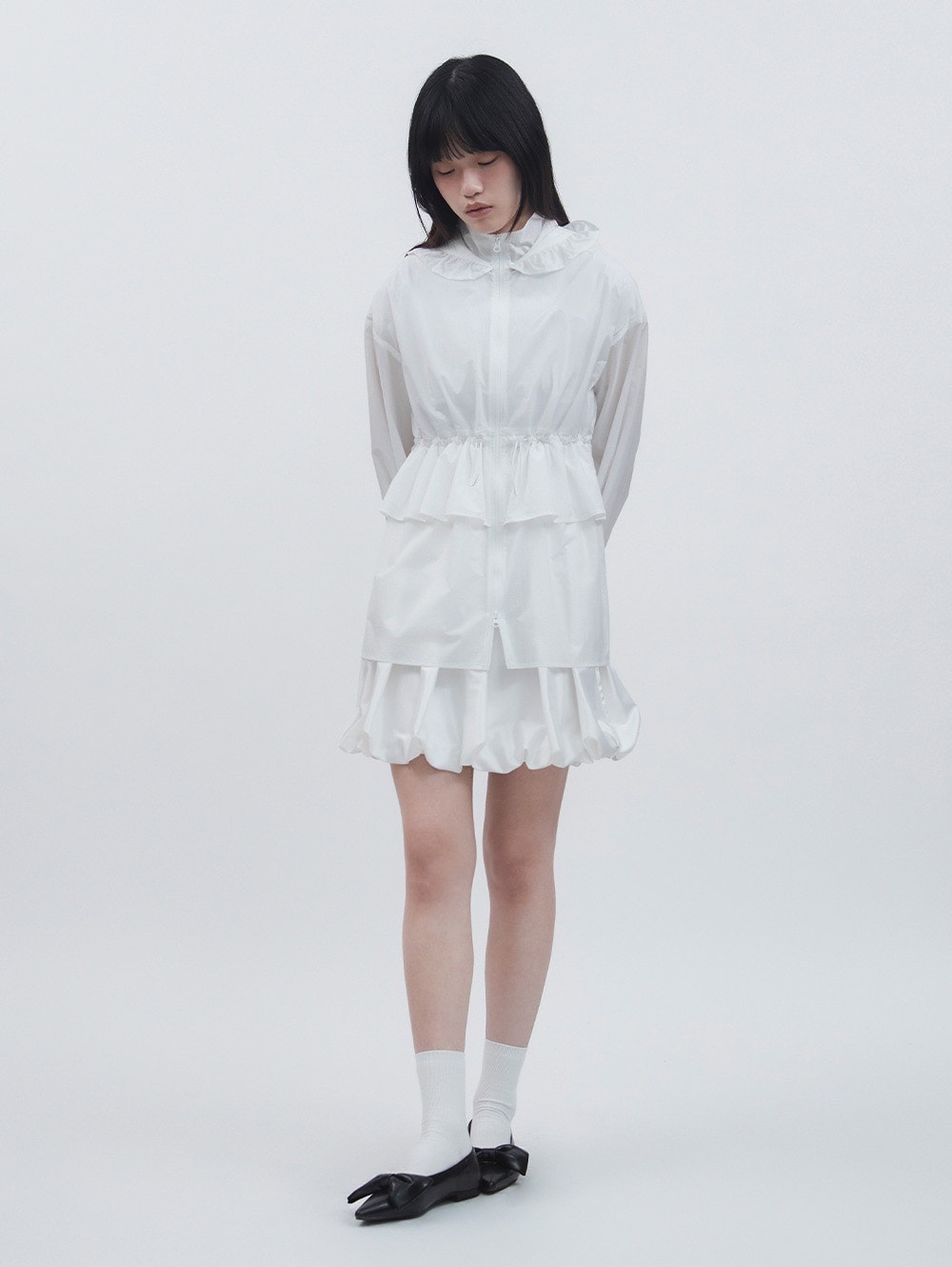 【TUOMIO】SATIN BALLOON SKIRT