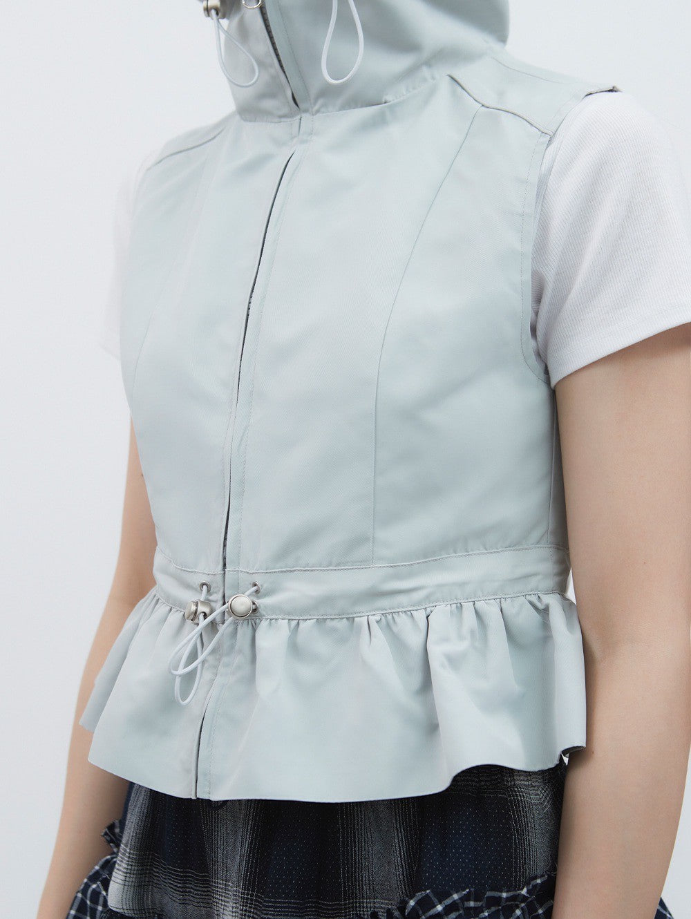 【TUOMIO】NYLON HOODED VEST