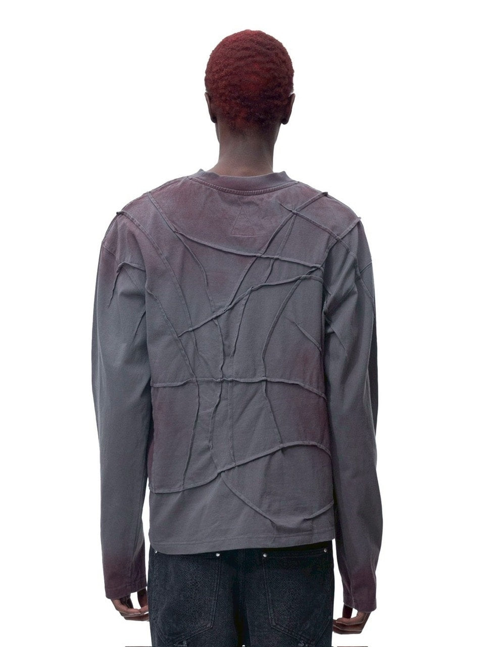 【The Boy Has No Patience】RIBBED PRINT PLEATED LONG SLEEVES