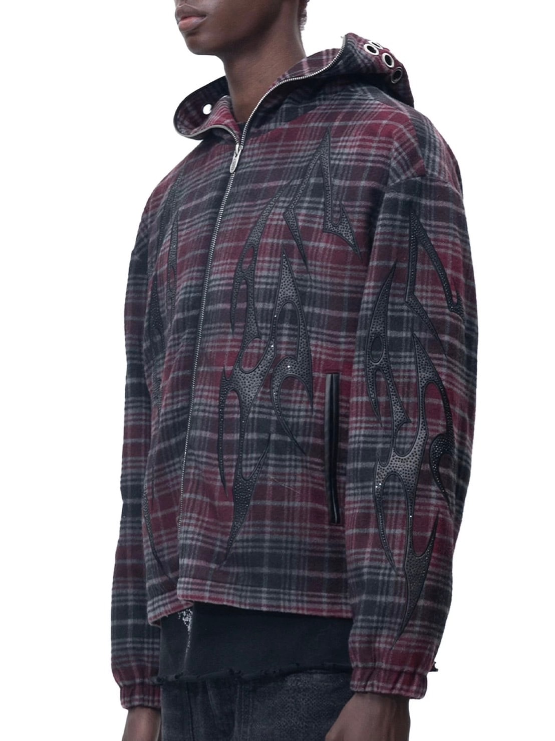 【The Boy Has No Patience】BLOOD MOON NIGHT KNIGHT DESTRUCTION ZIP HOODED JACKET