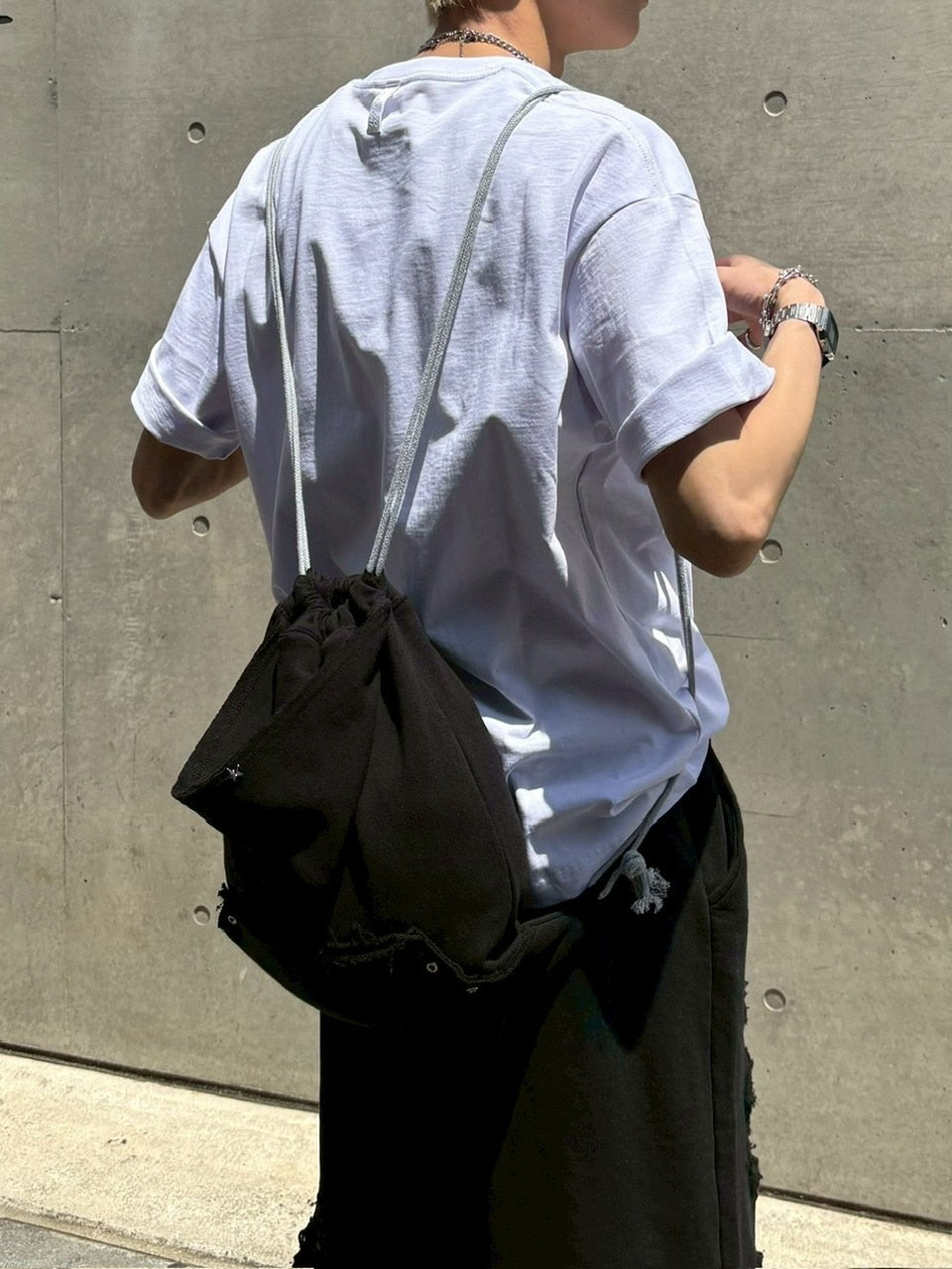 受注制【nmtc +】sweat hood knapsack (2color) / 【エヌエムティーシープラス】スウェットフードナップサック