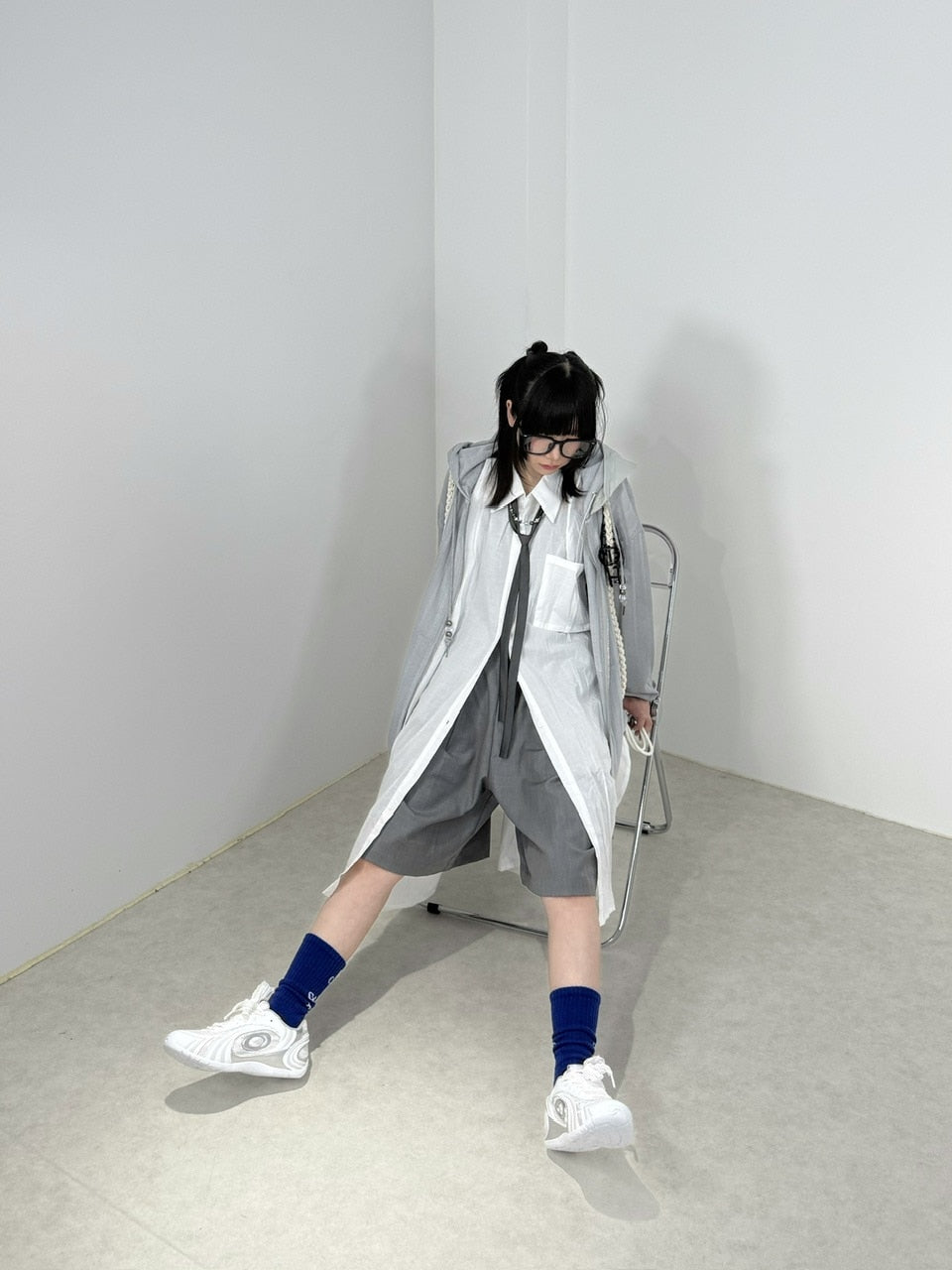 国際配送【Nerd out XU】Bermuda slacks tuck pants (2color)