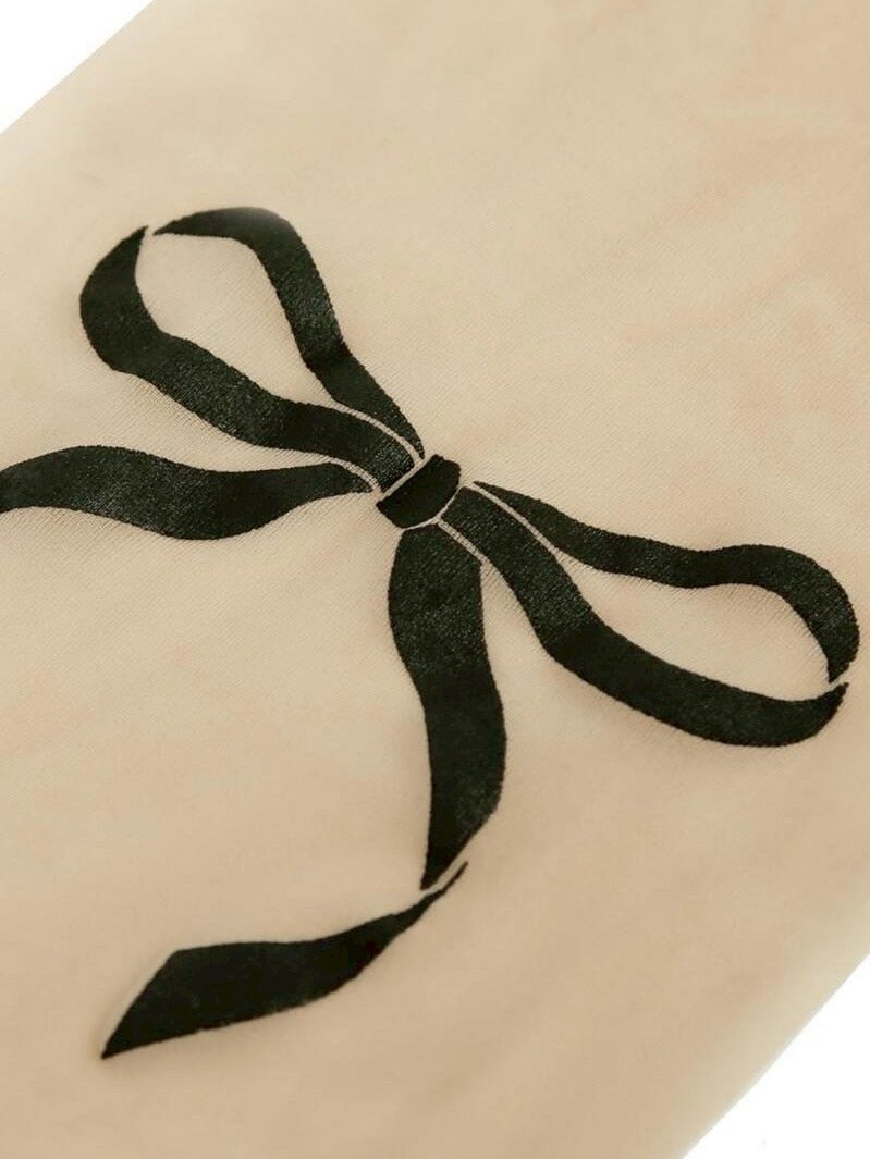 【ODDONEOUT】RIBBON PRINTED STOCKING