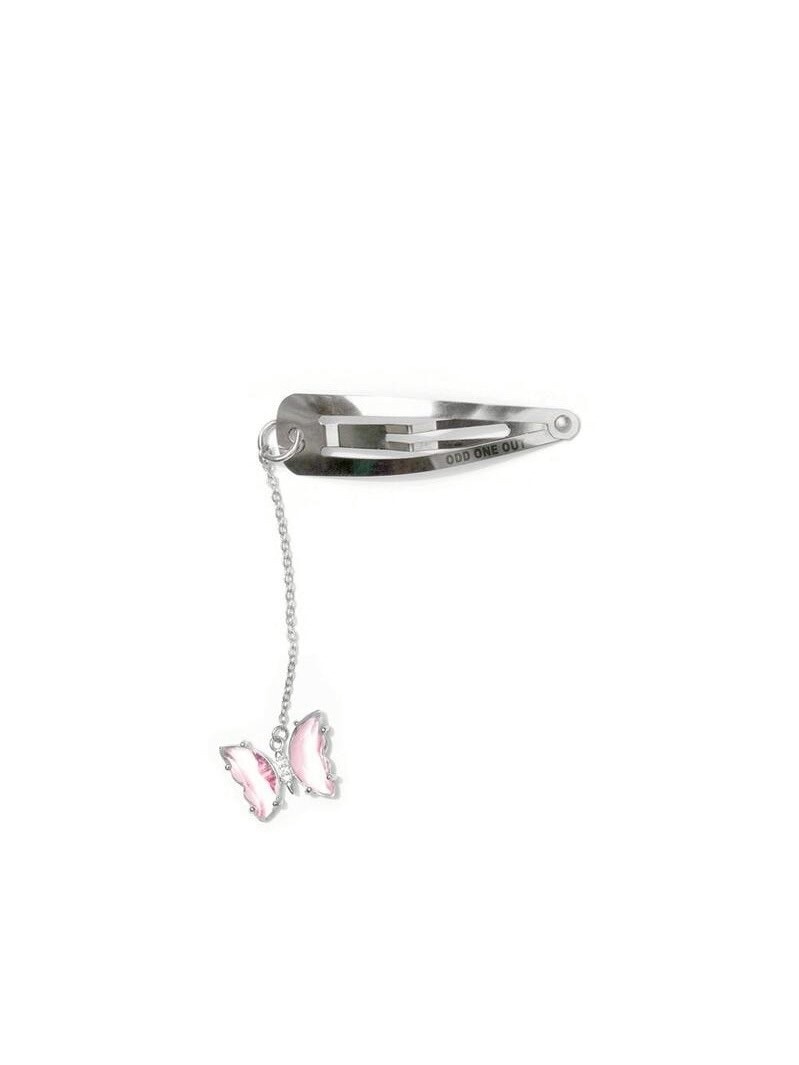 【ODDONEOUT】CRYSTAL BUTTERFLY DROP HAIR CLIP (1EA)