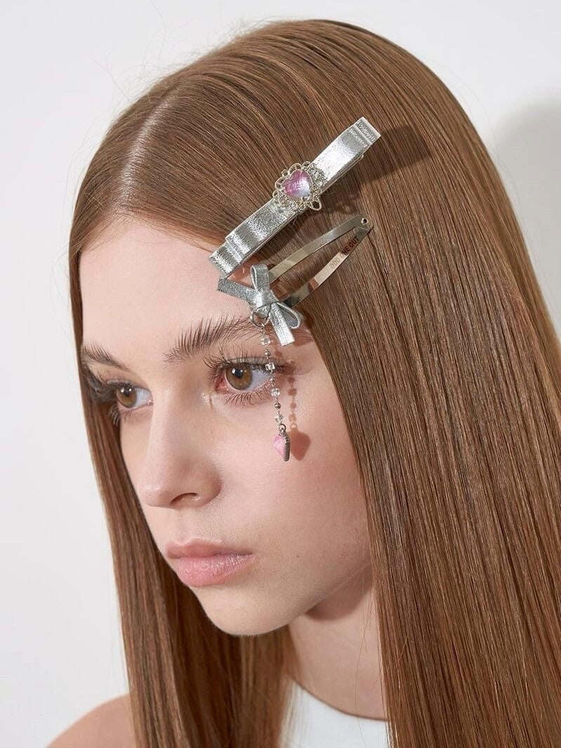 【ODDONEOUT】GLOSSY SLIVER HAIR CLIP (1EA)