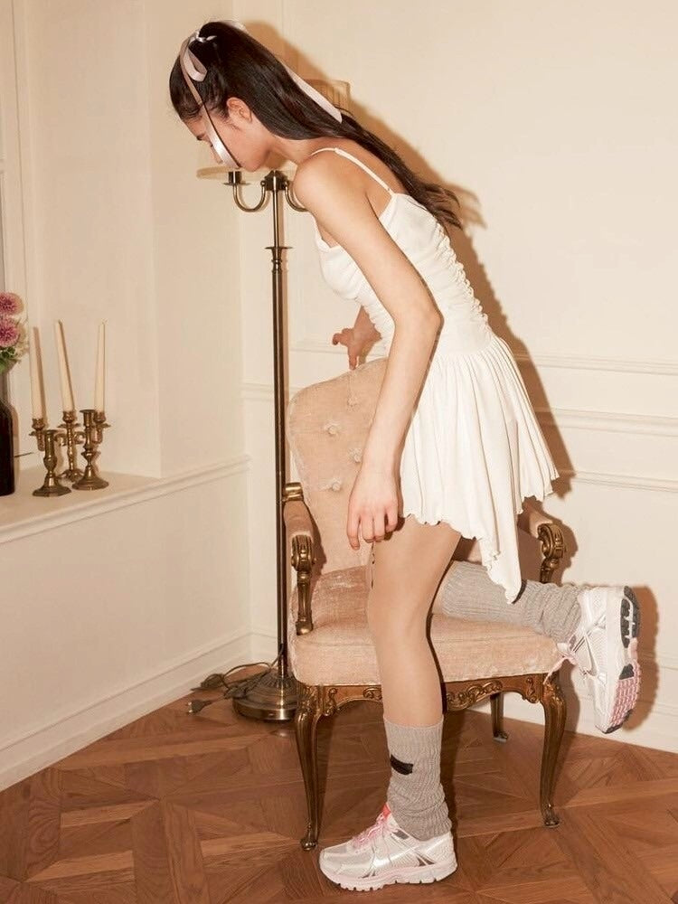 【ODDONEOUT】Shirring onepiece / 【オッドワンアウト】シャーリングキャミソールワンピース