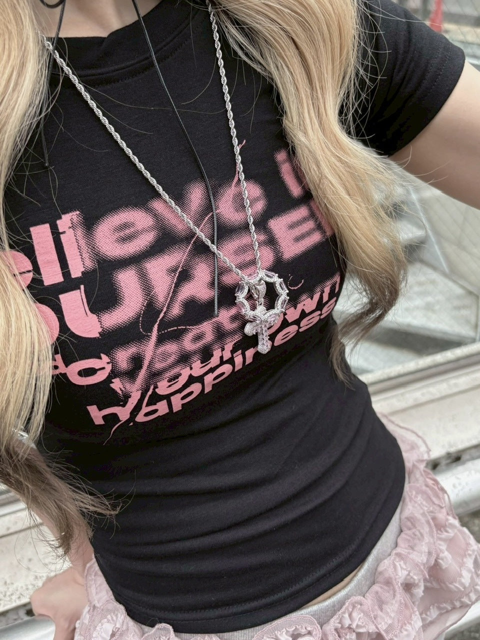 受注制【nmtc +】design crop tee (3color) / 【エヌエムティーシープラス】デザインクロップ半袖Tシャツ