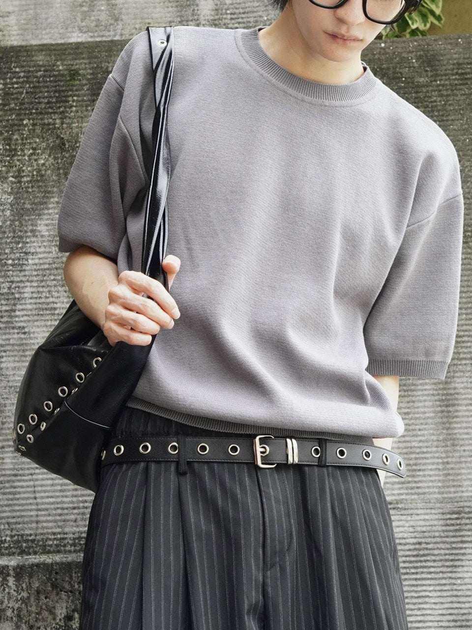 東京店WEB限定受注制【Chikashitsu +】crew neck cotton knit (3color)