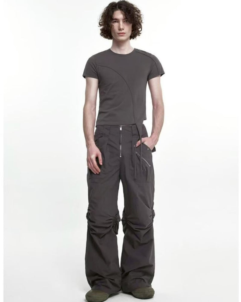 【NACHE】ASYMMETRIC LINE T-SHIRT