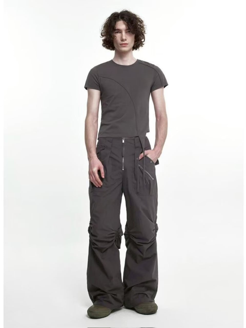 【NACHE】ASYMMETRIC LINE T-SHIRT