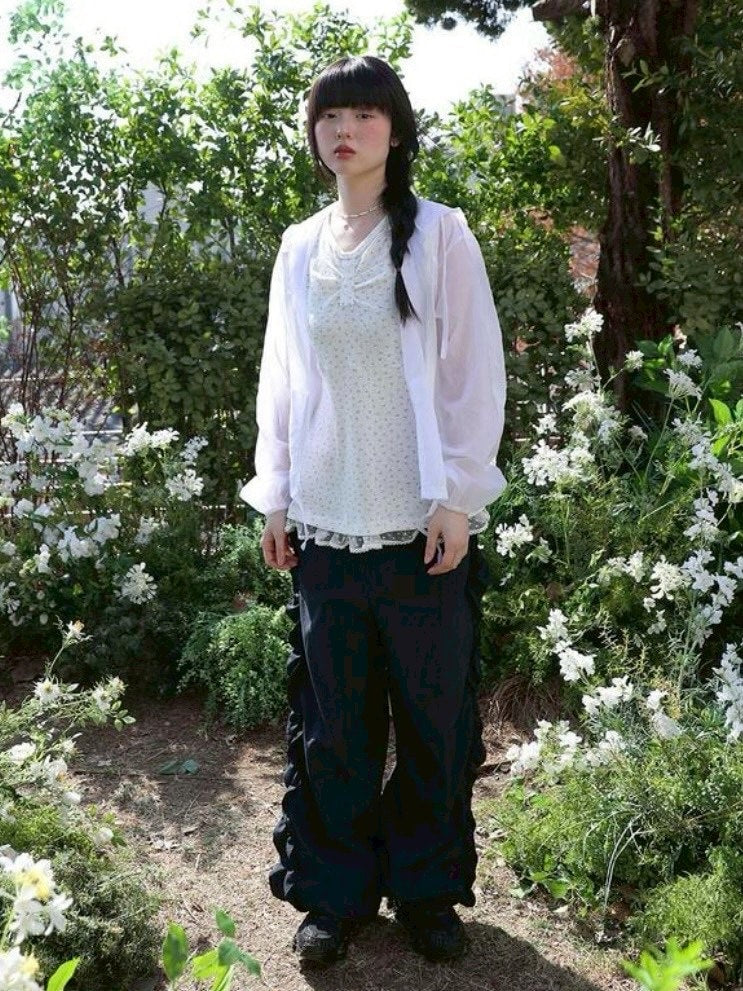 【Uglyshadow】SIDE FRILL PANTS