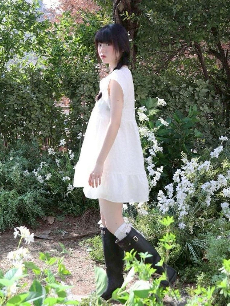 【Uglyshadow】FLOWER RUFFLE DRESS