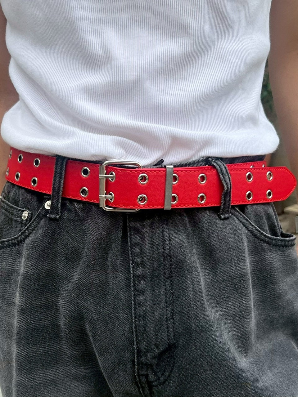 受注制【Chikashitsu +】eyelet belt (4color)