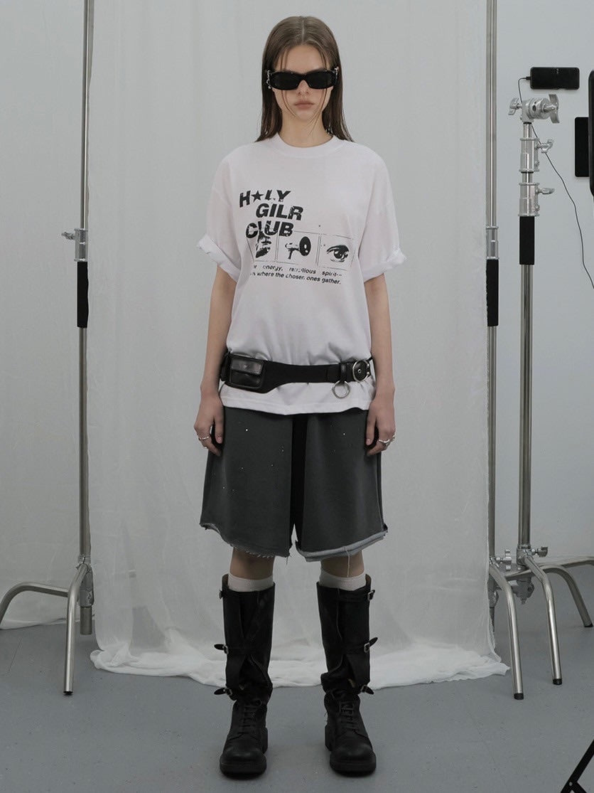 【HOLY NUMBER 7】OVERSIZED GRAPHICS SHORT SLEEVE T-SHIRT / 【ホーリーナンバーセブン】オーバーサイズプリント半袖Tシャツ