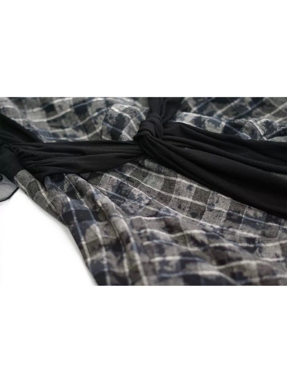 【Cest Nous】Plaid tie-strap camisole dress / 【セヌー】プリーツグレンチェックストラップキャミワンピース