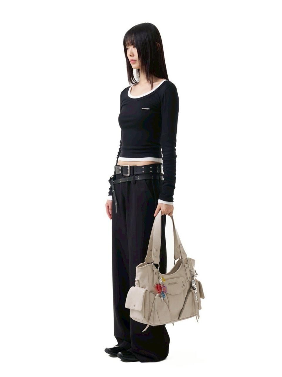 【IUGAMAKARAS】20mm Double Studded Twist Belt